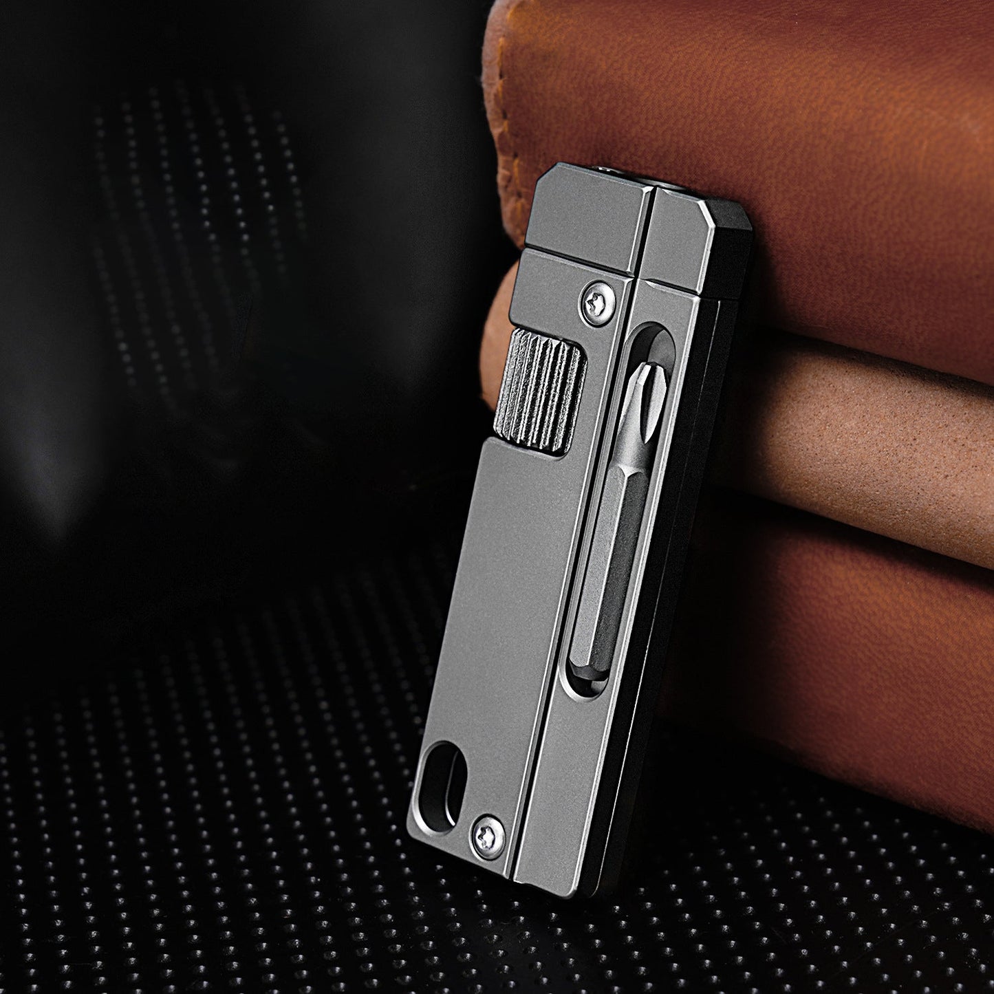 Titanium Alloy Screwdriver And Wrench Small EDC Multifunctional Tool Outdoor Portable Pocket Tool Gray New-1