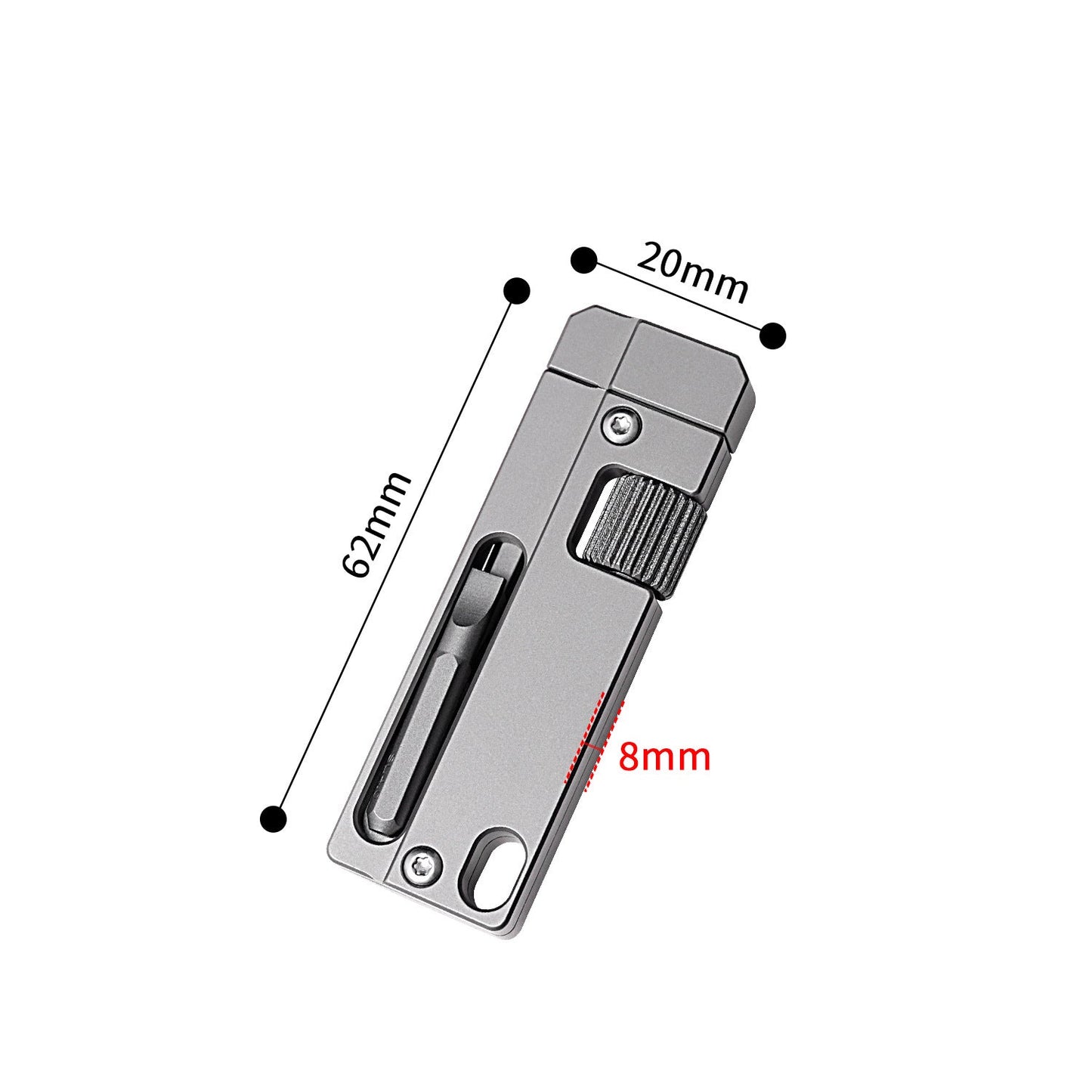 Titanium Alloy Screwdriver And Wrench Small EDC Multifunctional Tool Outdoor Portable Pocket Tool Gray New-3