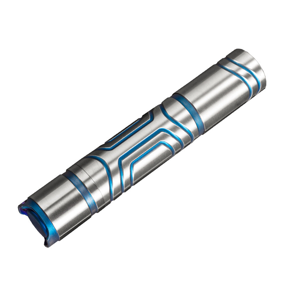 EDC Titanium Alloy Mini Flashlight Rechargeable Fishing Outdoor Waterproof Camping Lighting EDC Tools-4