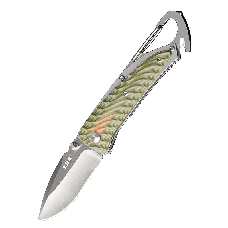 Premium Portable Outdoor Folding Knife with 12C27 Stainless Steel Blade and G10 Handle | Durable, Lightweight, and Versatile EDC Survival Tool-4