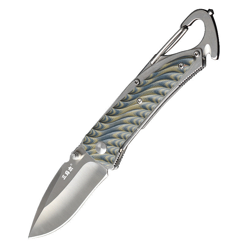 Premium Portable Outdoor Folding Knife with 12C27 Stainless Steel Blade and G10 Handle | Durable, Lightweight, and Versatile EDC Survival Tool-5