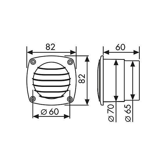Ventilation Shaft Grilles Ø65–70 mm White | 4Boats