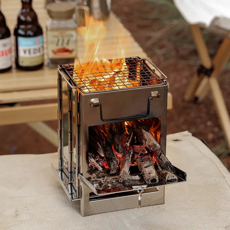 Stainless Steel Portable Camping Stove for Survival Cooking-2