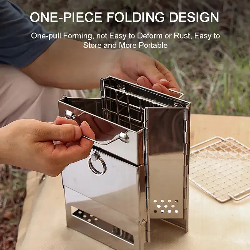 Stainless Steel Portable Camping Stove for Survival Cooking-3