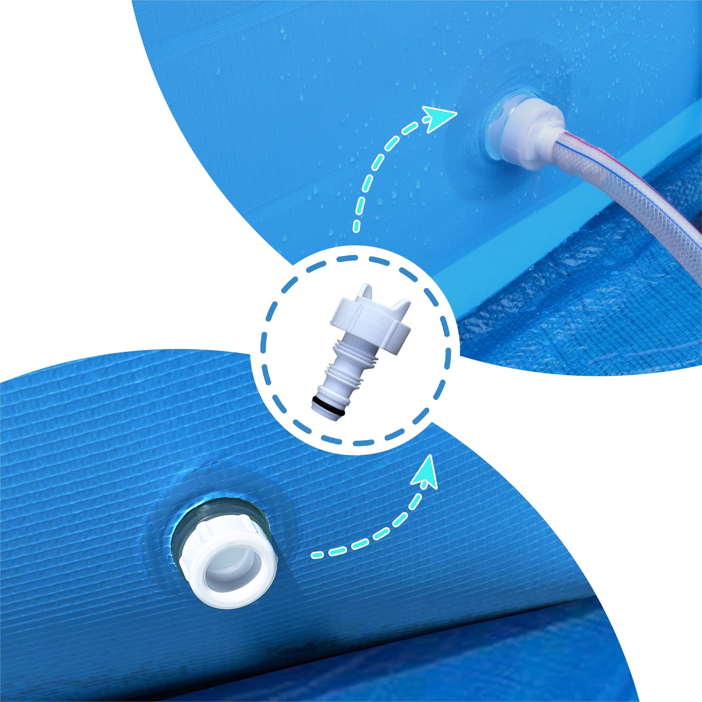 Round Above Ground Steel Swimming Pool - 12ft x 30in