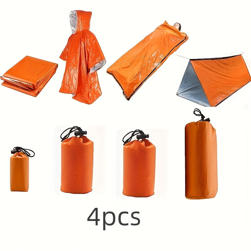 Outdoor Survival Camping Tent & Blanket Set (4 pcs)-4