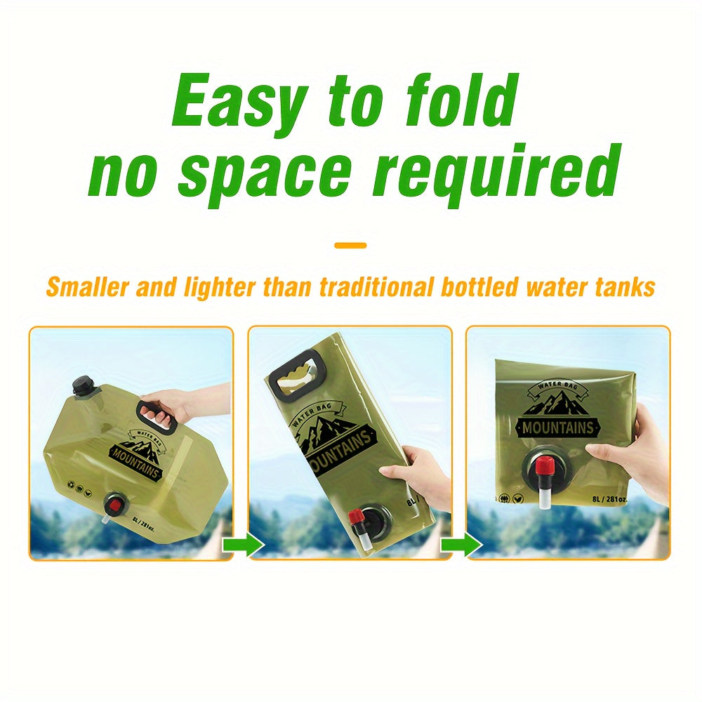 2.11 Gallon Collapsible Portable Water Bag with Faucet-2