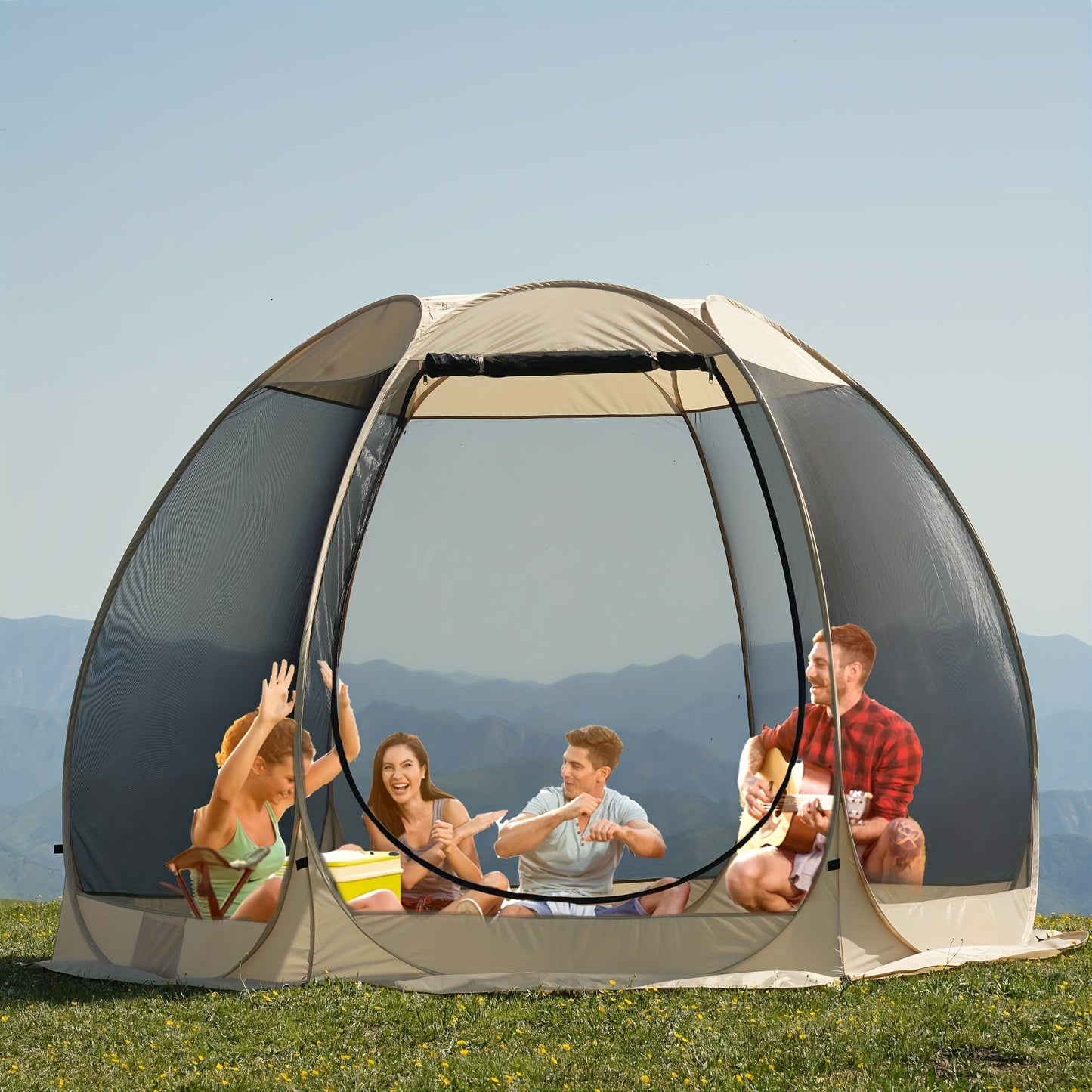 6-8 Person All-Season Portable Sheer Camping Tent-4