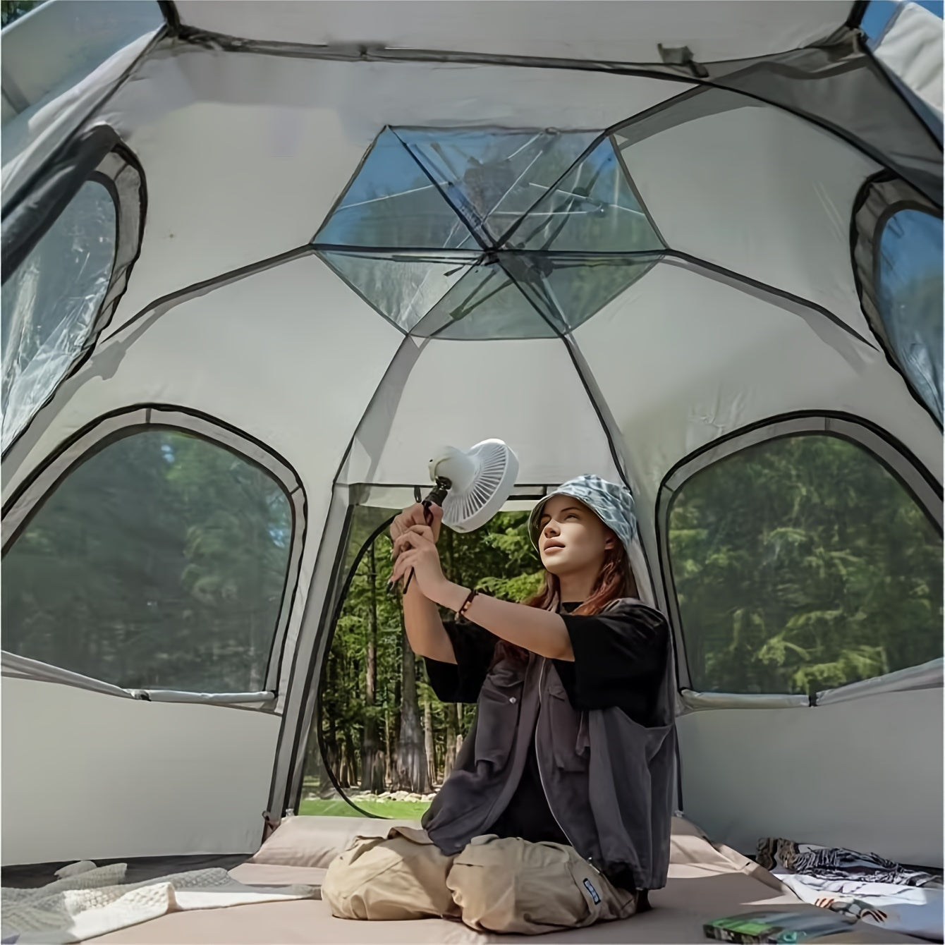 Hexagonal Quick Opening Outdoor Camping Tent 6-Person-2