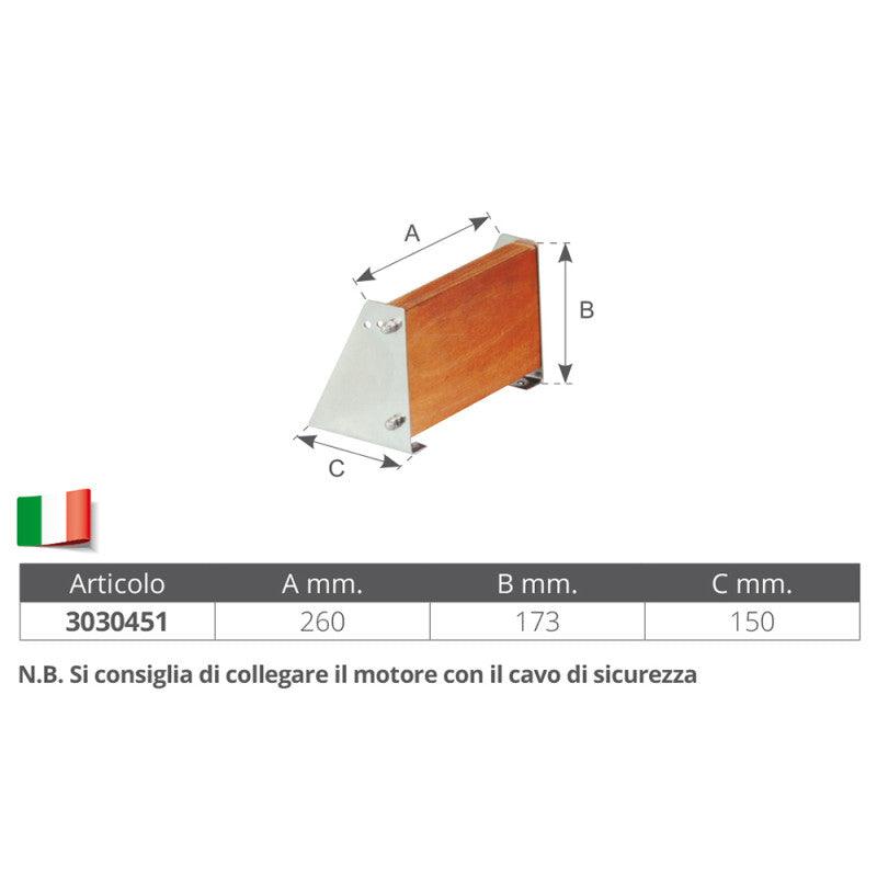 Outboard Bracket Inox Adjustable 0–17° with Wooden Pad | 4Boats