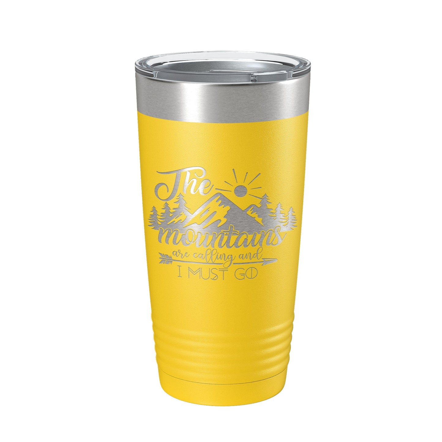 Mountains Are Calling And I Must Go Tumbler Outdoors Travel Mug Insulated Laser Engraved Coffee Cup Camping Hiking Gift 20 oz-19
