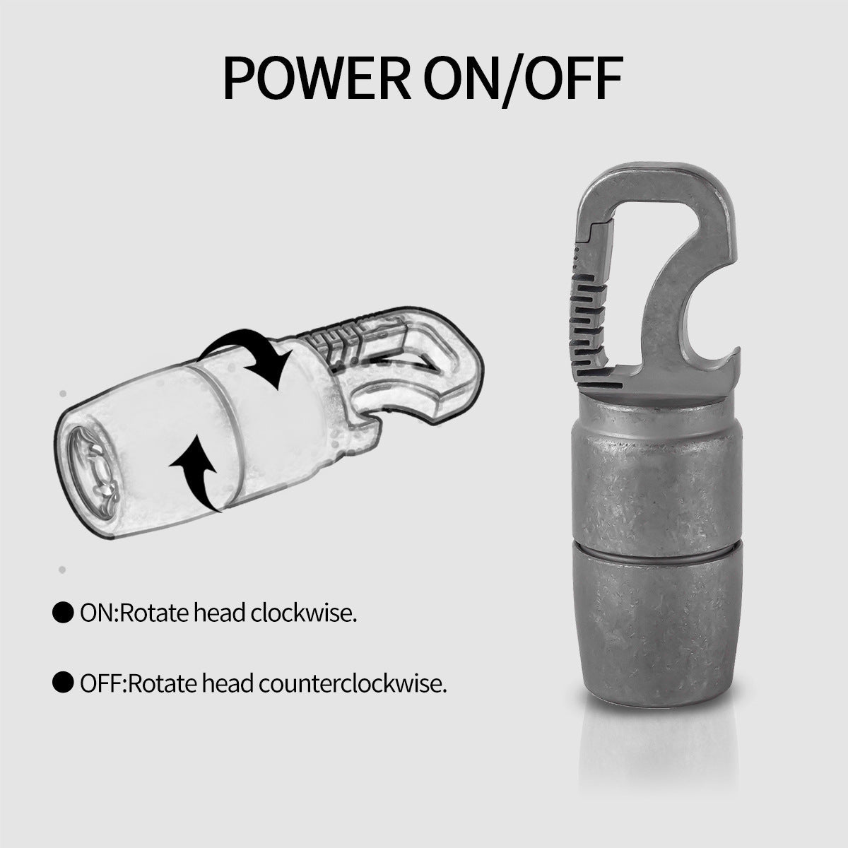 Titanium Alloy Keychain Mini Flashlight Light LED Multifunctional Bottle Opener-3