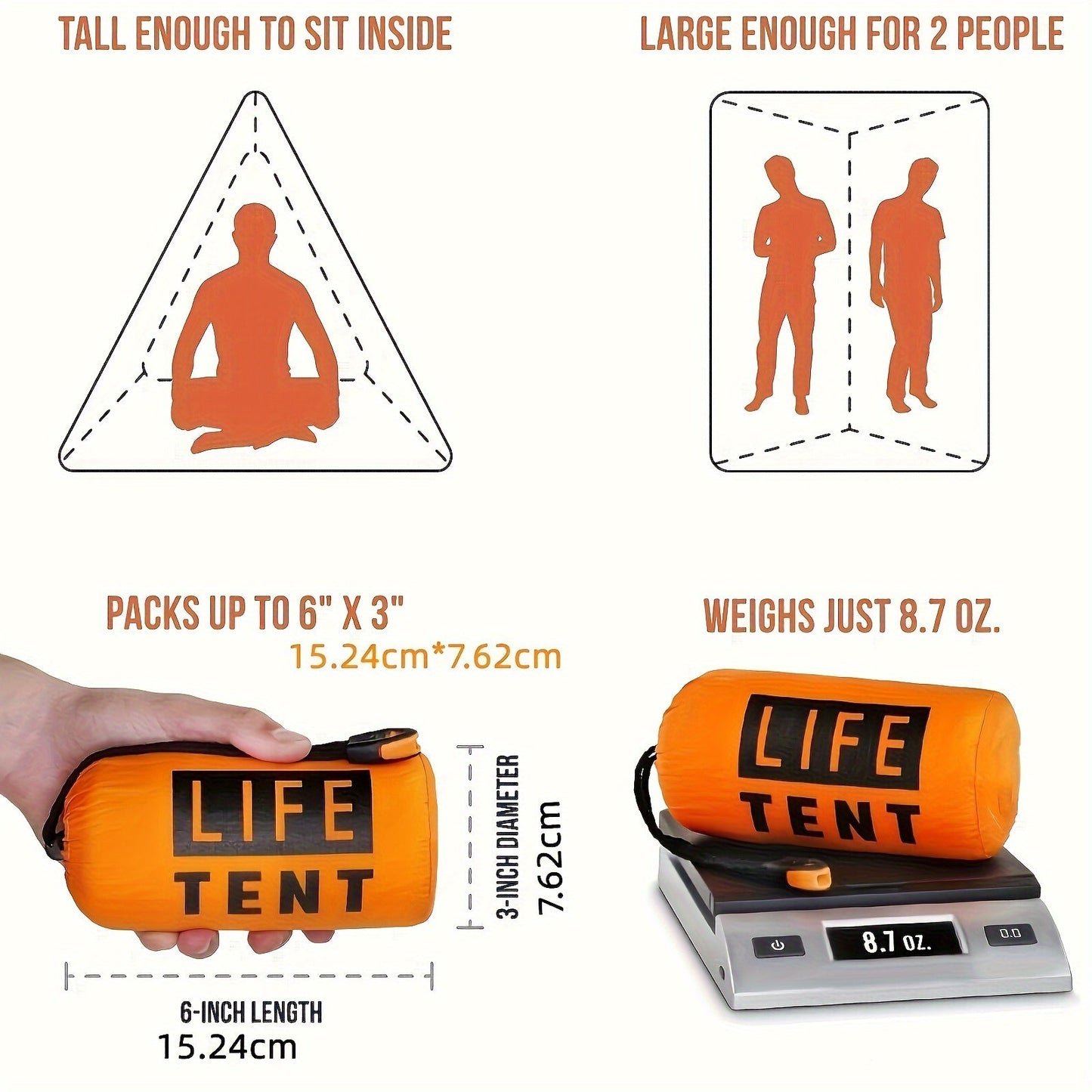 Emergency Survival Shelter Tent for 2 Persons-1