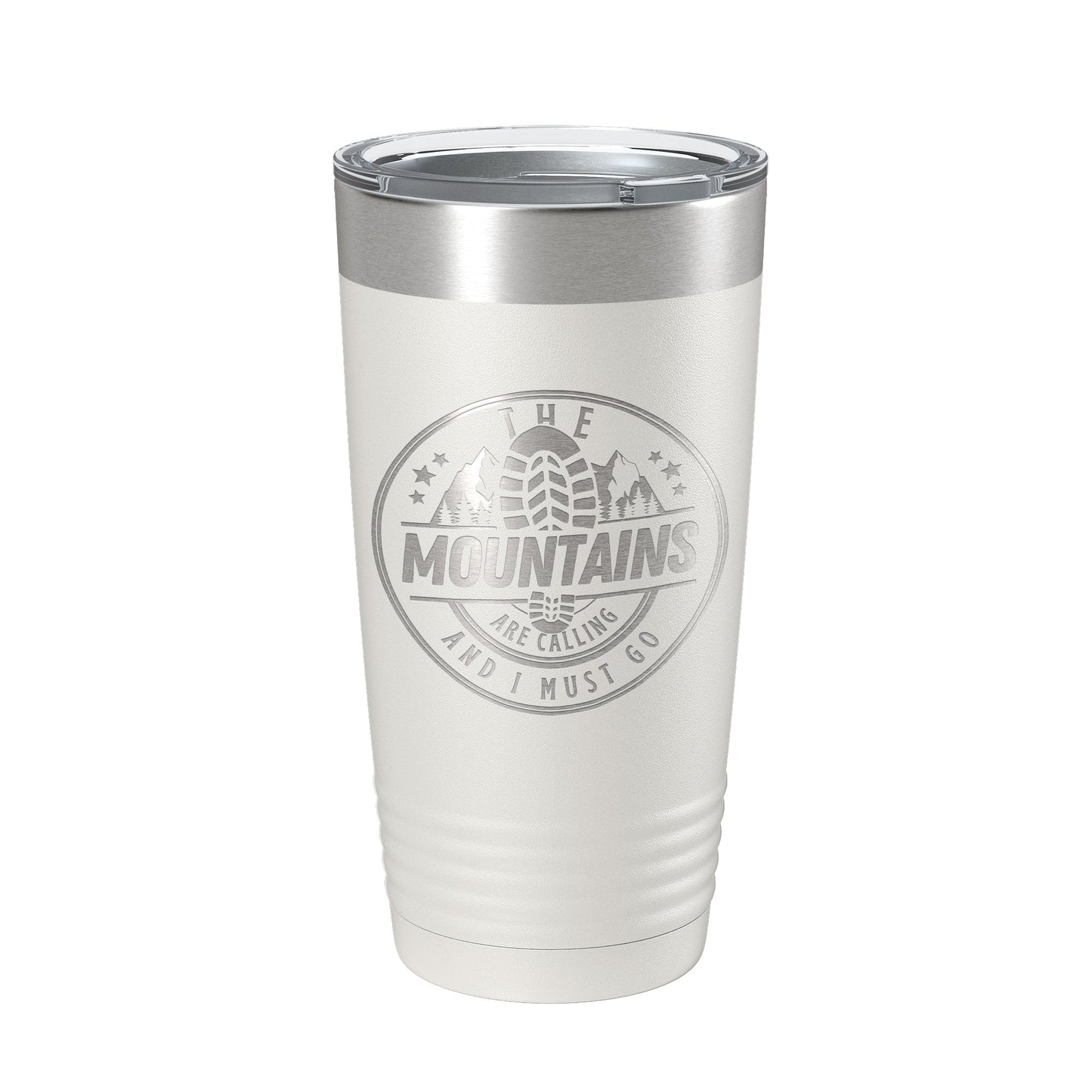 Mountains Are Calling Tumbler Camping Hiking Travel Mug Insulated Laser Engraved Coffee Cup Outdoors Gift 20 oz-1