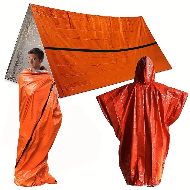 Outdoor Survival Camping Tent & Blanket Set (4 pcs)-1