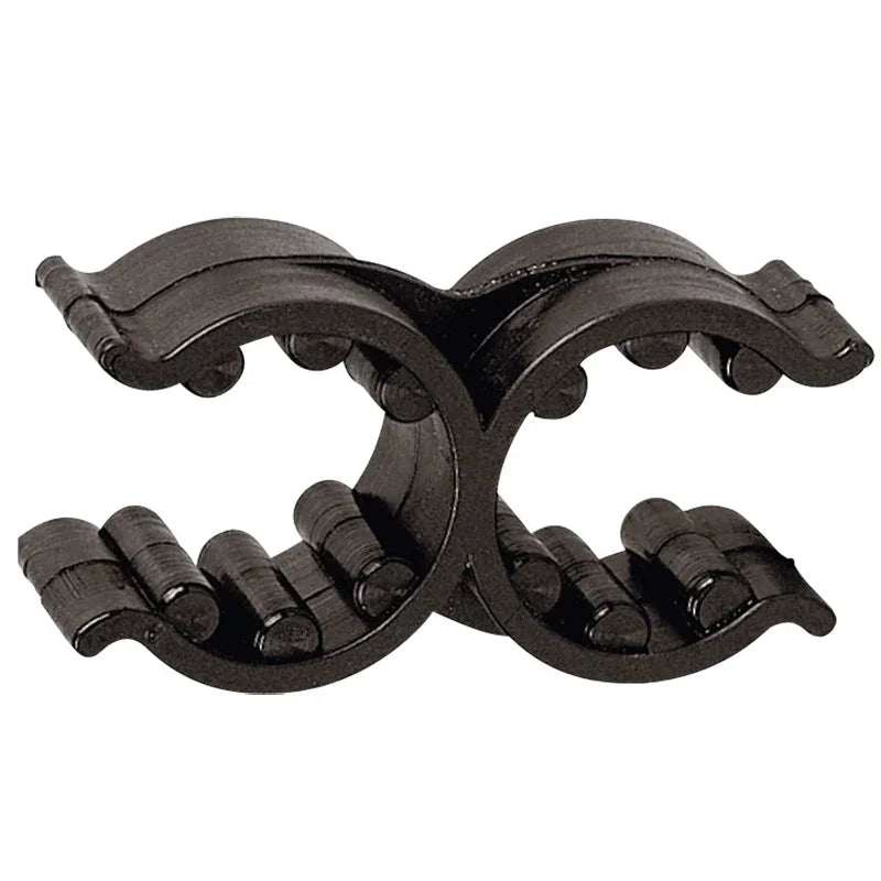 Plastic Double Adjustable Support Clip 18/25 mm Black | 4Boats