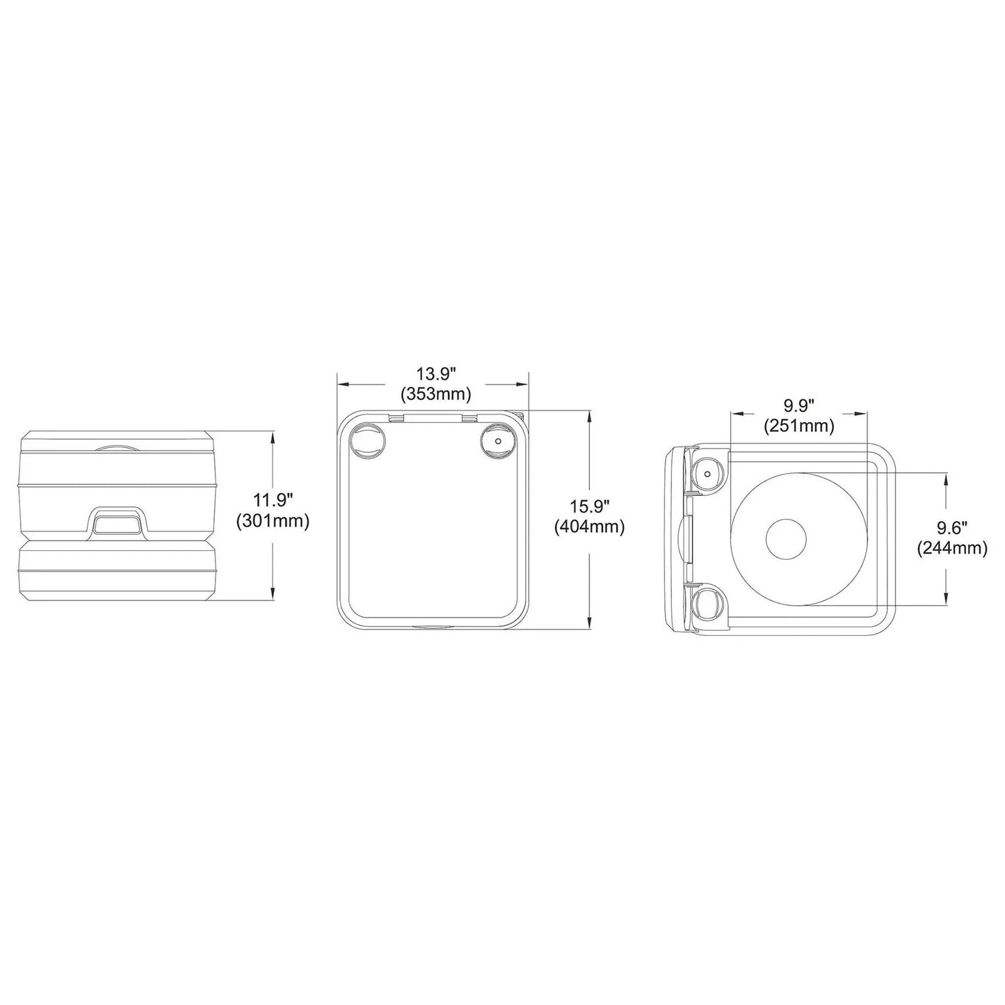 Seaflo Portable Toilet 10 L (PT1001) | 4Boats
