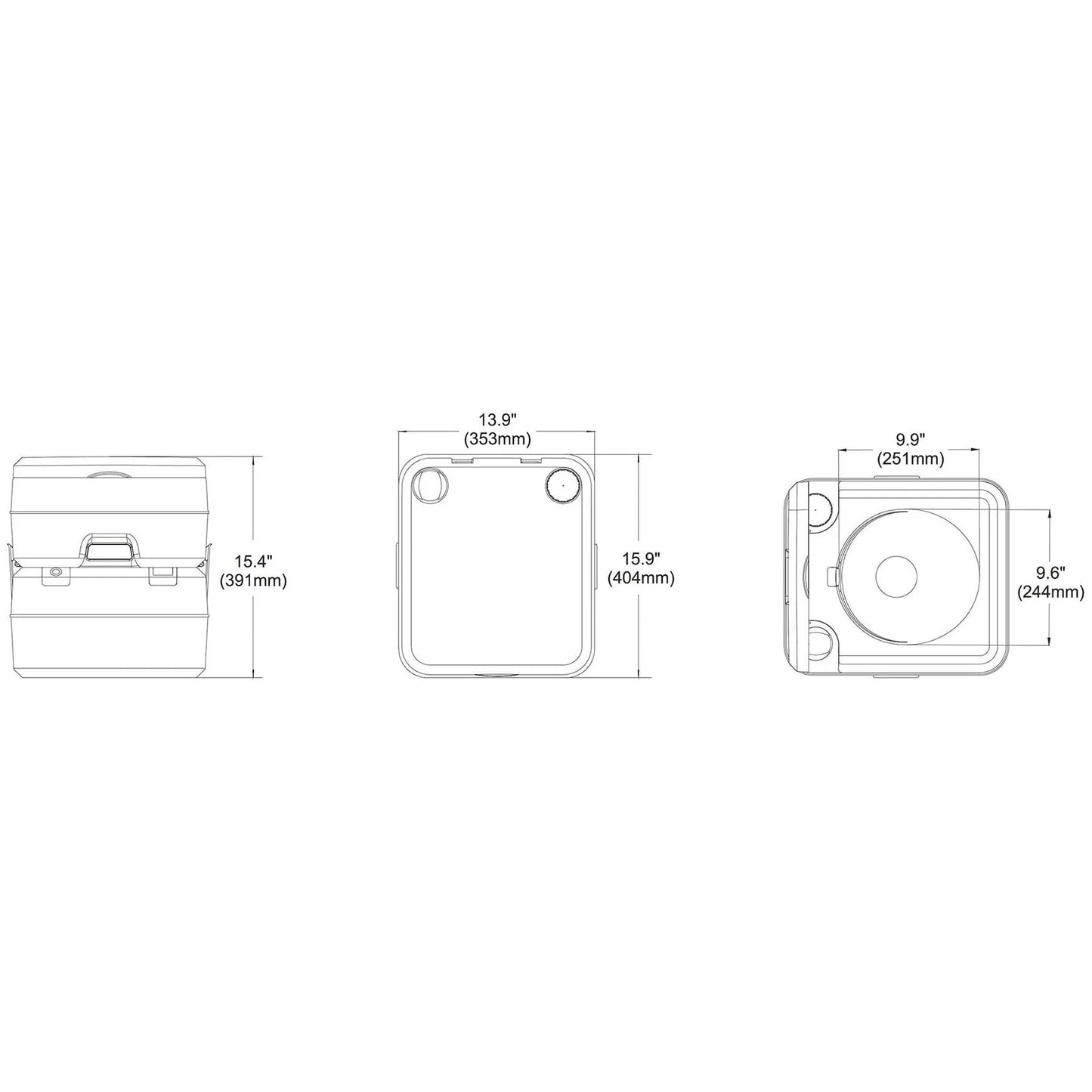 Seaflo Deluxe Portable Toilet 20 L | 4Boats