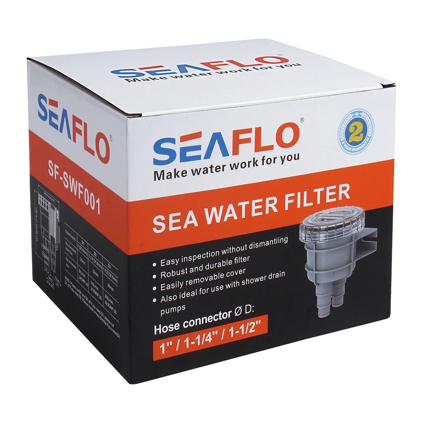 Seaflo Water Strainer 91 / 143 / 200 LPM | 4Boats