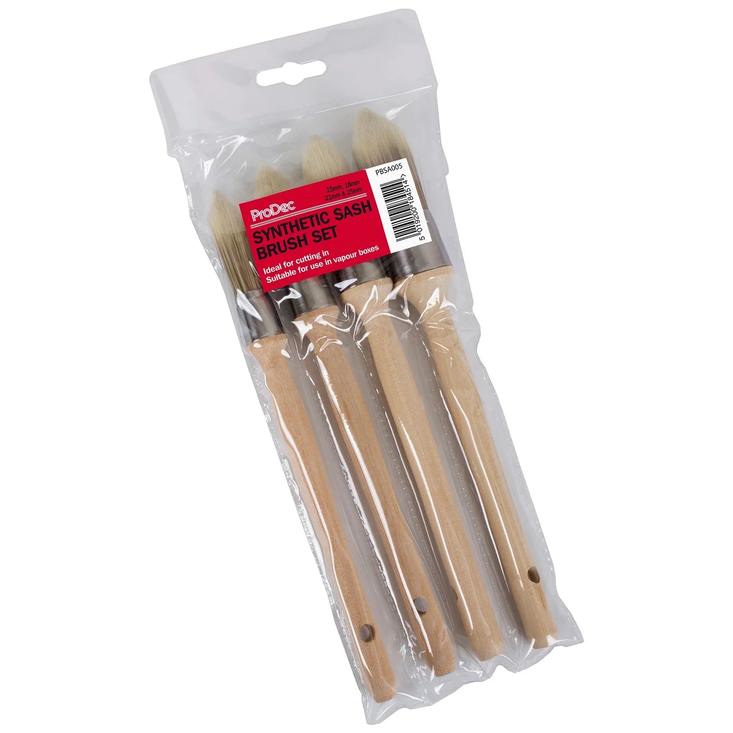 4-Pc Synthetic Sash Brush Set — Tapered Filament | 4Boats