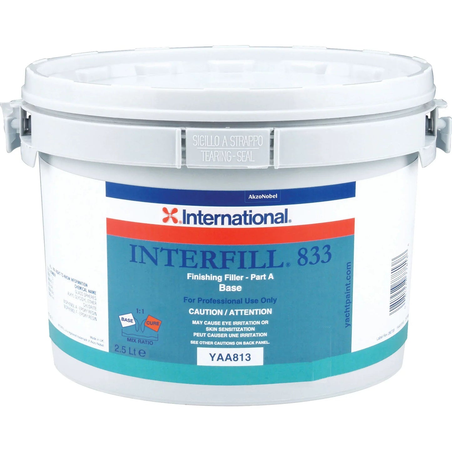 Paints International Interfill 833 Fine Filler Green 2.5 litr | 4Boats