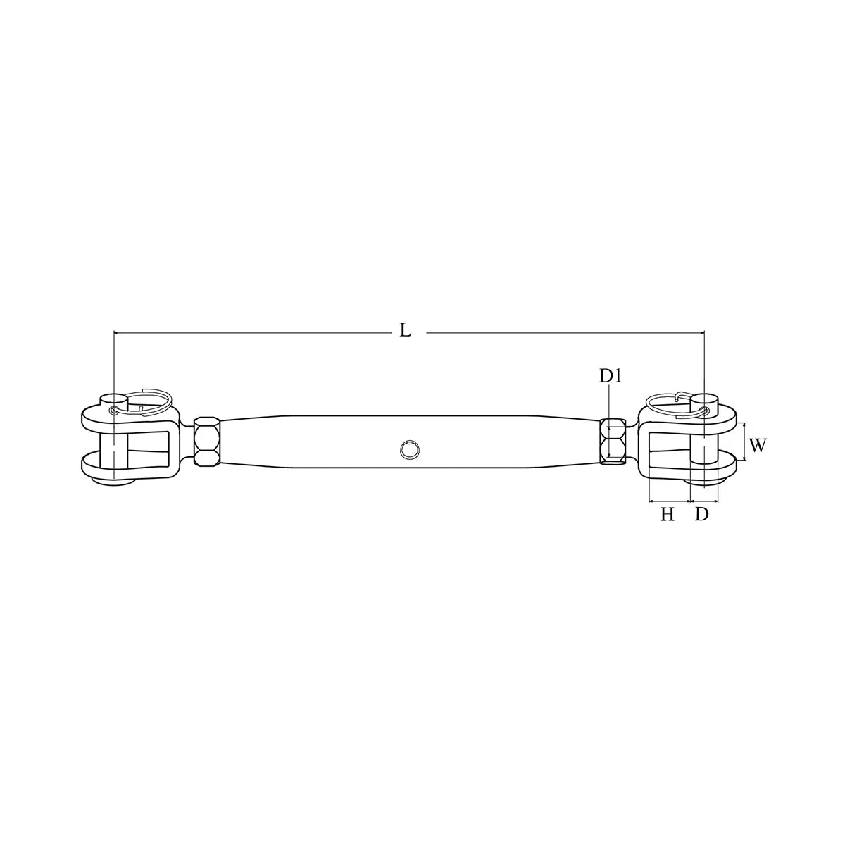Talamex Riggingscrew Riggingscrew Riggingscrew Fork | Fork M5 | 4Boats