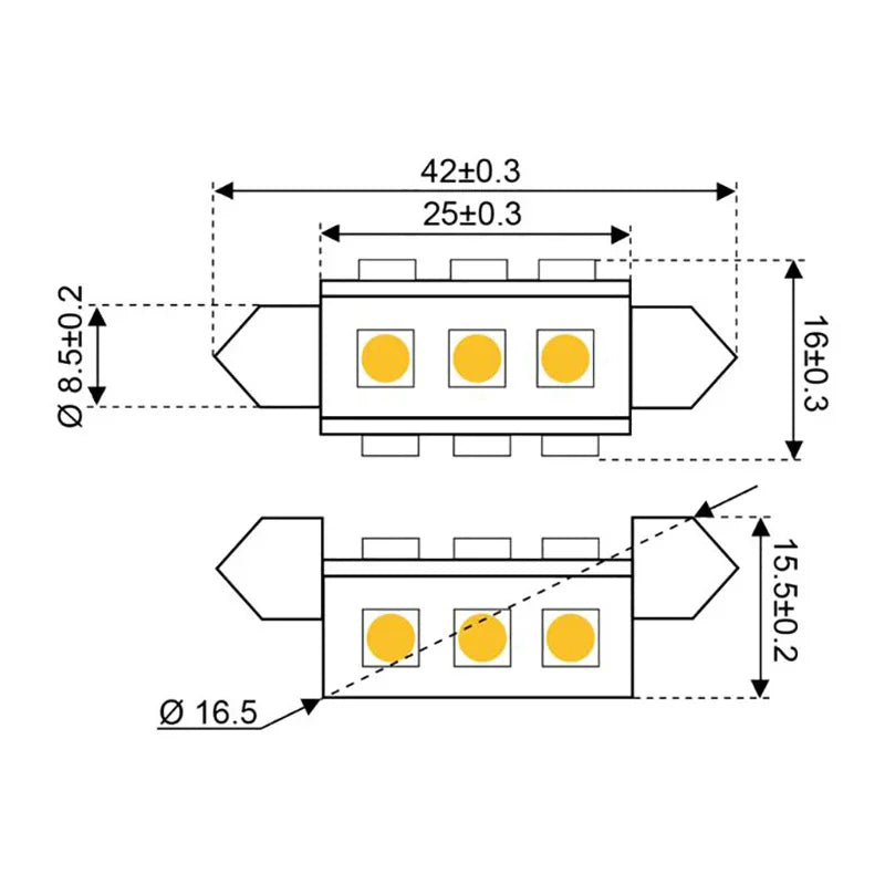 Talamex S | Led S | Led S | Led 9 Festoon 10 | 30V 42 mm | 4Boats