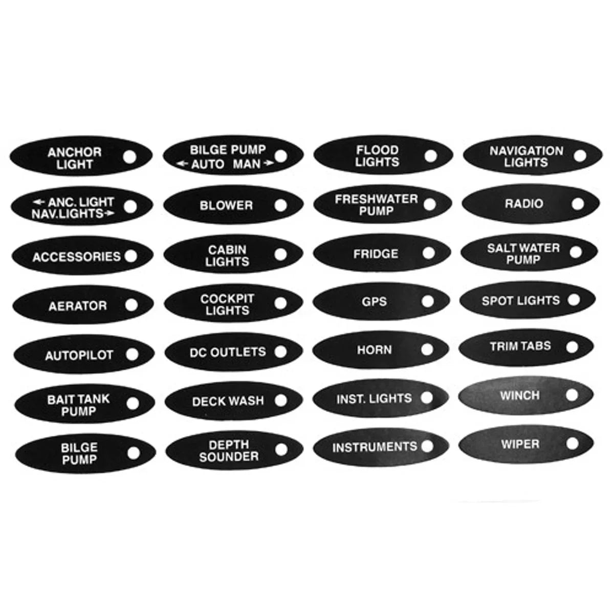 BEP Label Label Label Set for CSP6 Switch Panels - Set 1, Pac | 4Boats