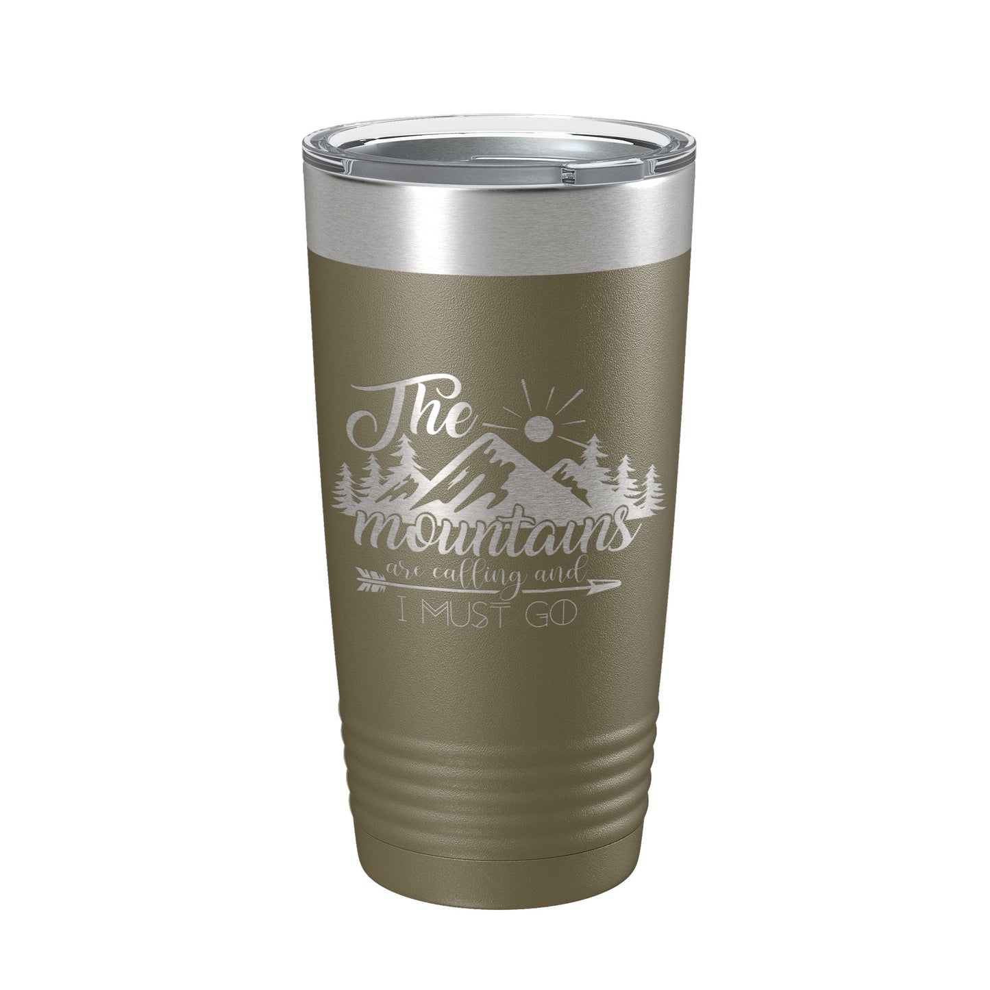 Mountains Are Calling And I Must Go Tumbler Outdoors Travel Mug Insulated Laser Engraved Coffee Cup Camping Hiking Gift 20 oz-21