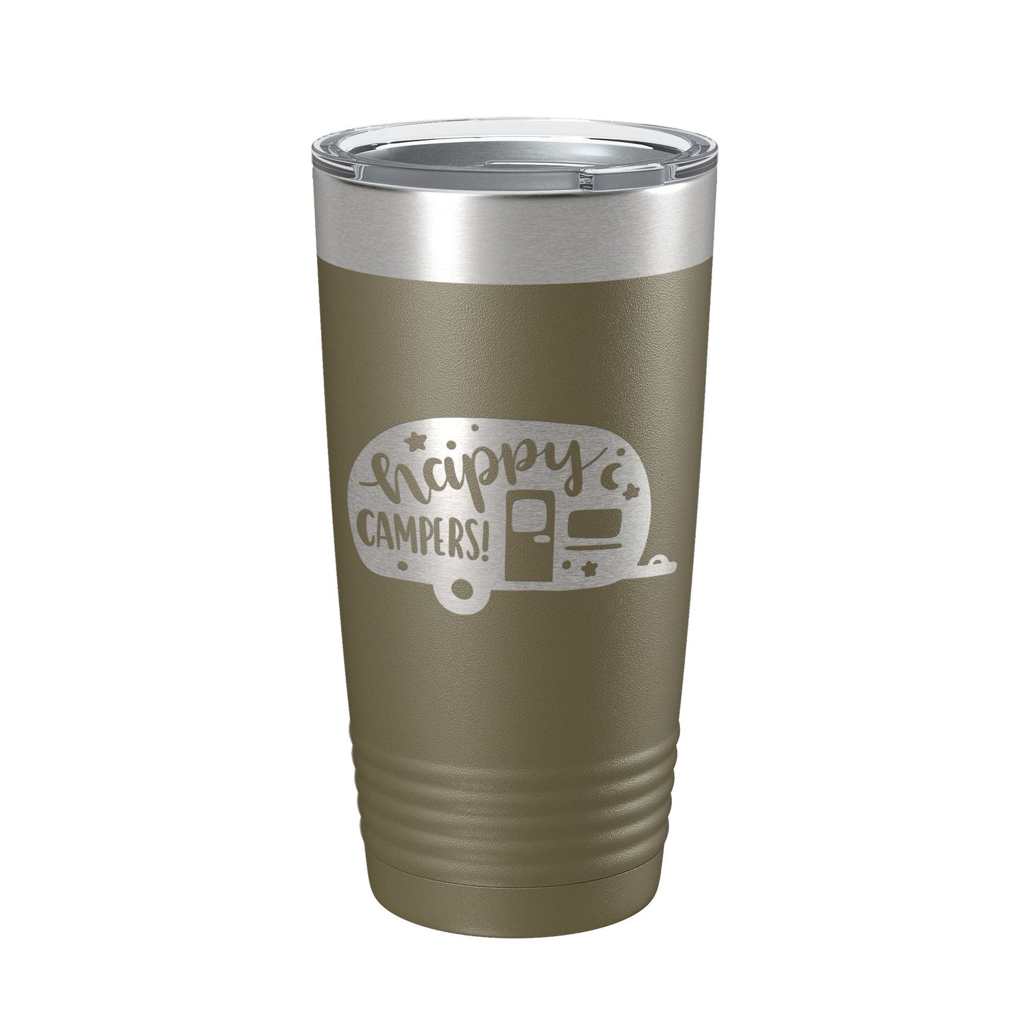 Happy Campers Tumbler RV Camping Travel Mug Gift Insulated Laser Engraved Coffee Cup Tent Outdoors 20 oz-21