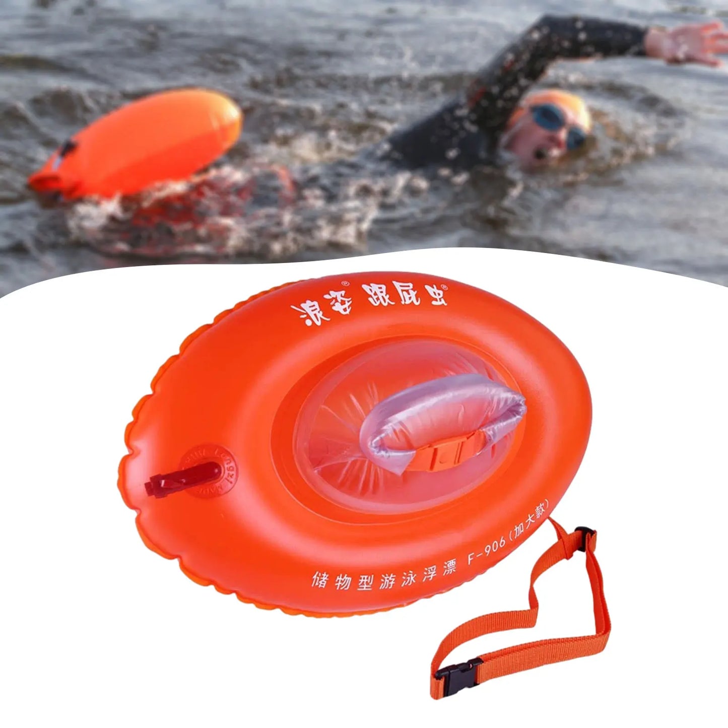 Swim Buoy Gear Supplies Portable with Belt for Enthusiasts Kayaking Exercise