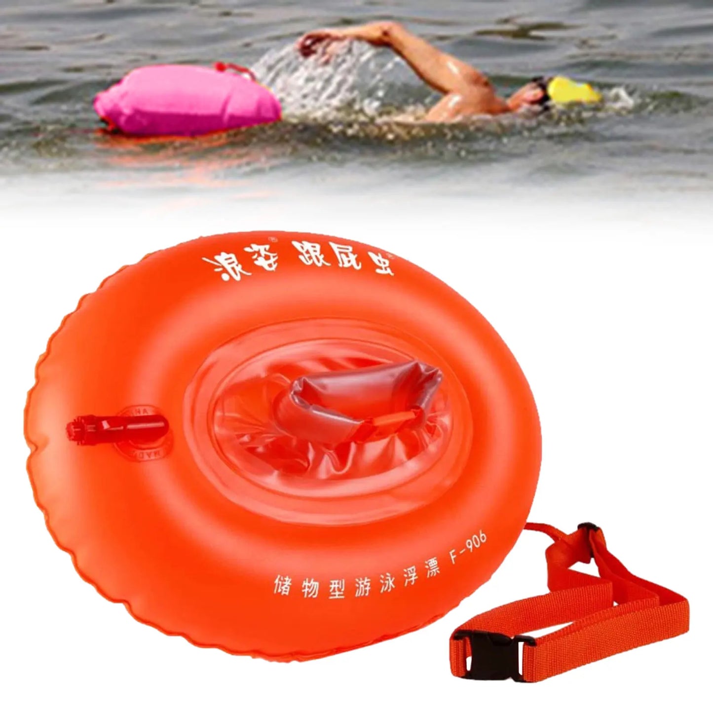 Swim Buoy Gear Supplies Portable with Belt for Enthusiasts Kayaking Exercise