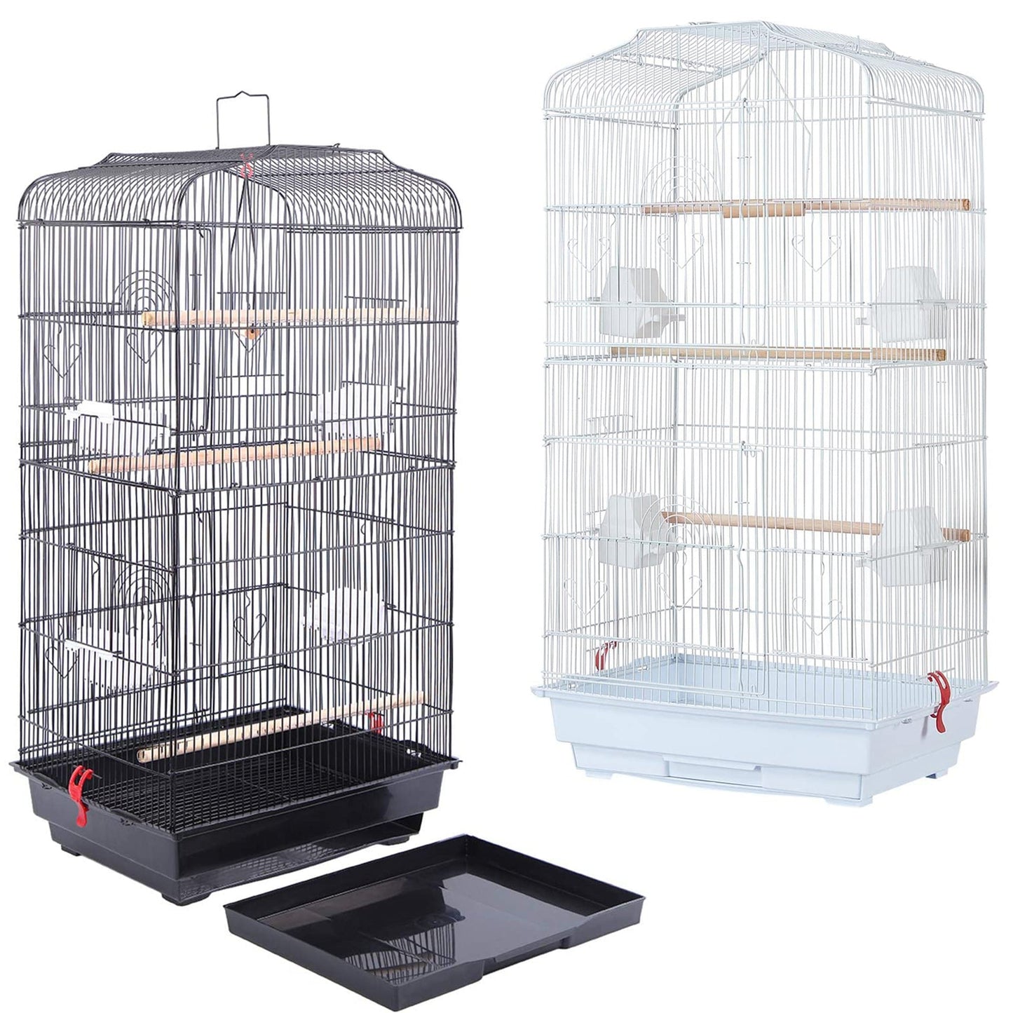 Bird Cage Large Metal - Black/White