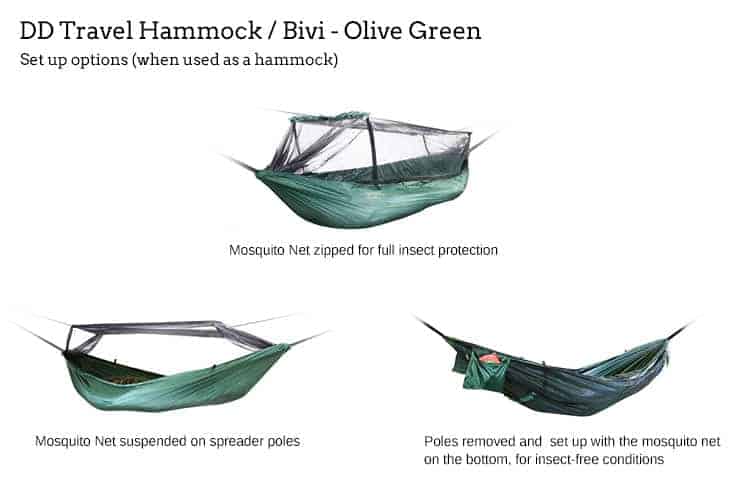 DD Travel Hammock / Bivi Coyote Brown