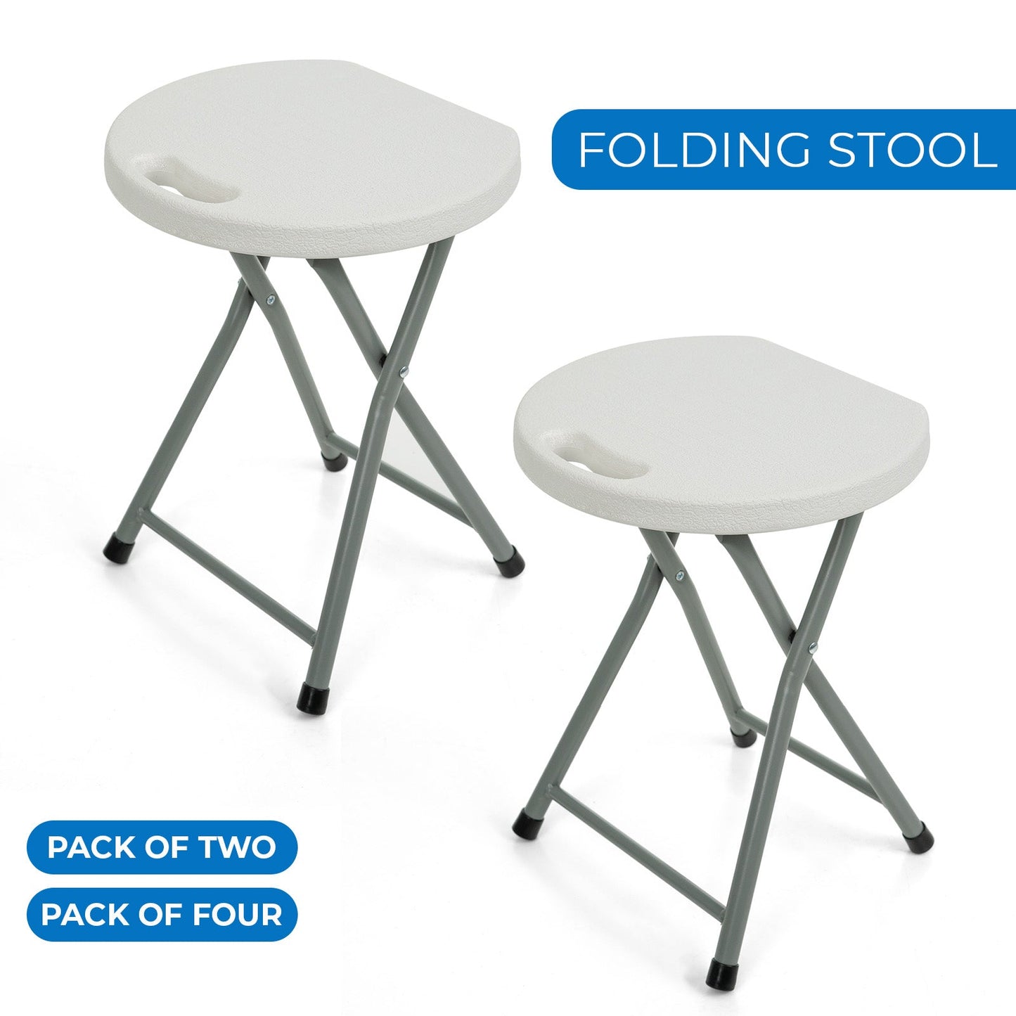 Folding Plastic Metal Frame Camping Stool