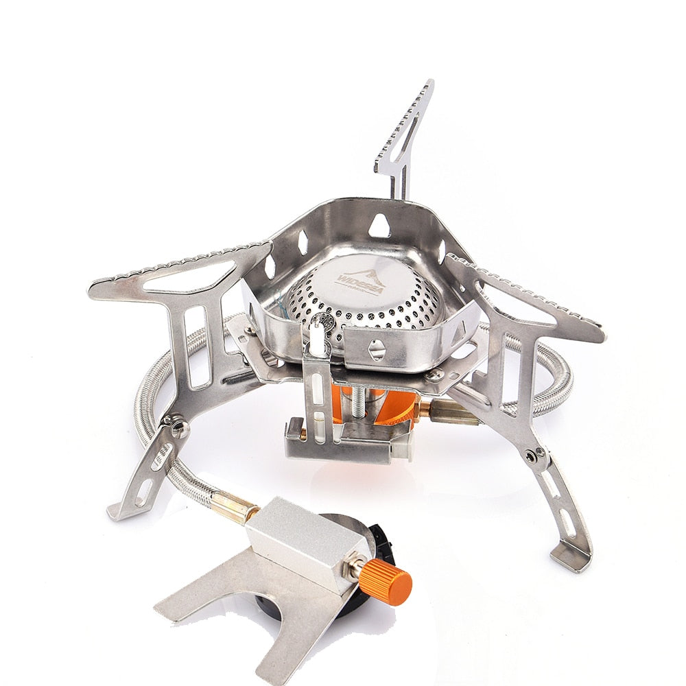 Camping Wind Proof Gas Burner Outdoor Strong Fire Stove Heater Tourism Equipment Supplies Tourist Kitchen Survival Trips-2