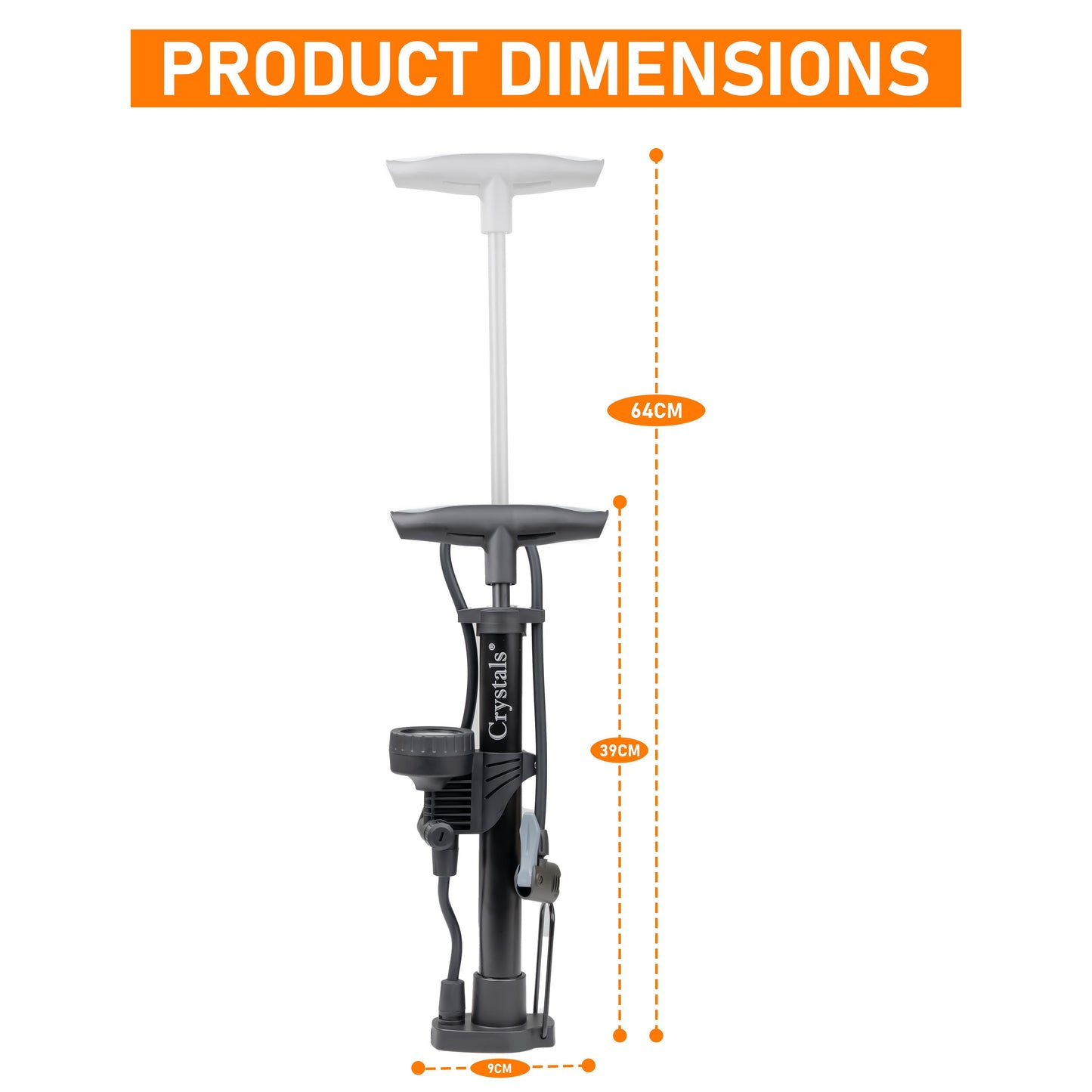 Mini Hand Air Pump With Gauge