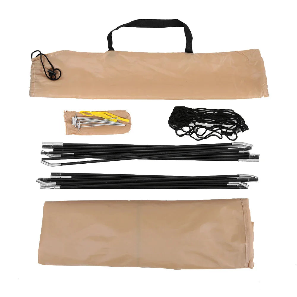 Portable Outdoor Privacy Tent Pop-Up Shower And Toilet Shelter Khaki-2