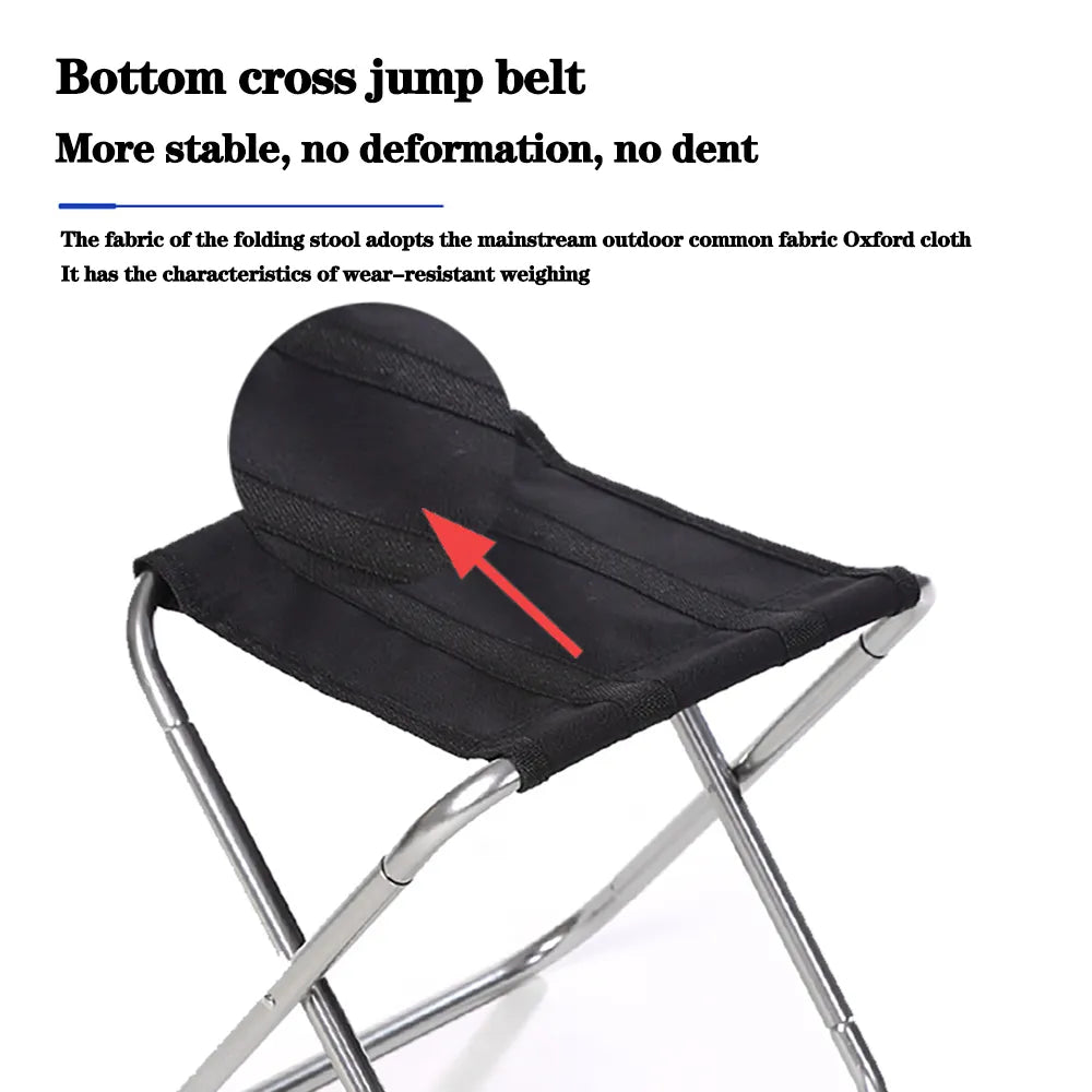 Folding Portable Outdoor Stool - Ultra-Light Bench for Travel and Camping-2