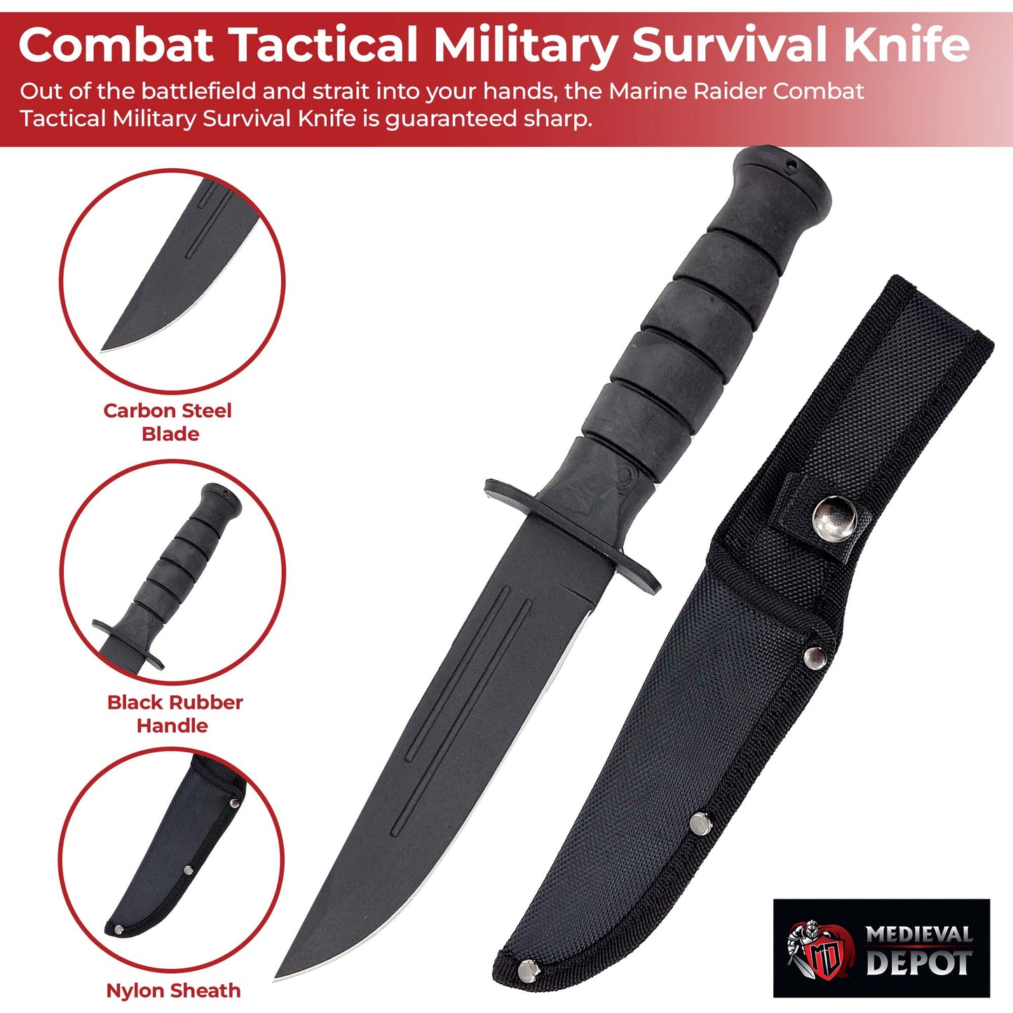 Marine Raider Combat Tactical Military Survival Knife-2