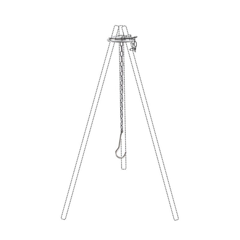 Outdoor Camping Triangular Hanging Pot Bracket Portable Tripod Ring Stainless Barbecue Rack Picnic Multifunctional Ring Hook-4