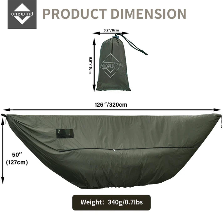 Onewind Zippered Windsock Winter Cover - Green