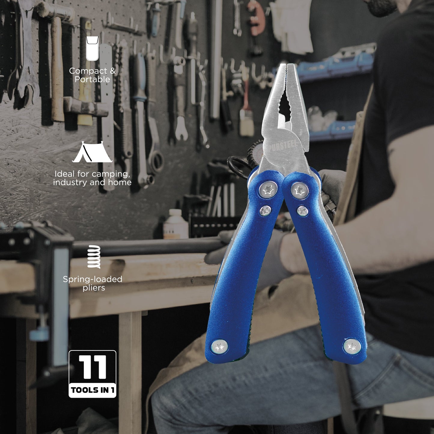 Pursonic 11-in-1 Multifunction Tool Survival Essentials Bundle – The Ultimate Compact Kit for DIY Outdoor and Everyday Use-1