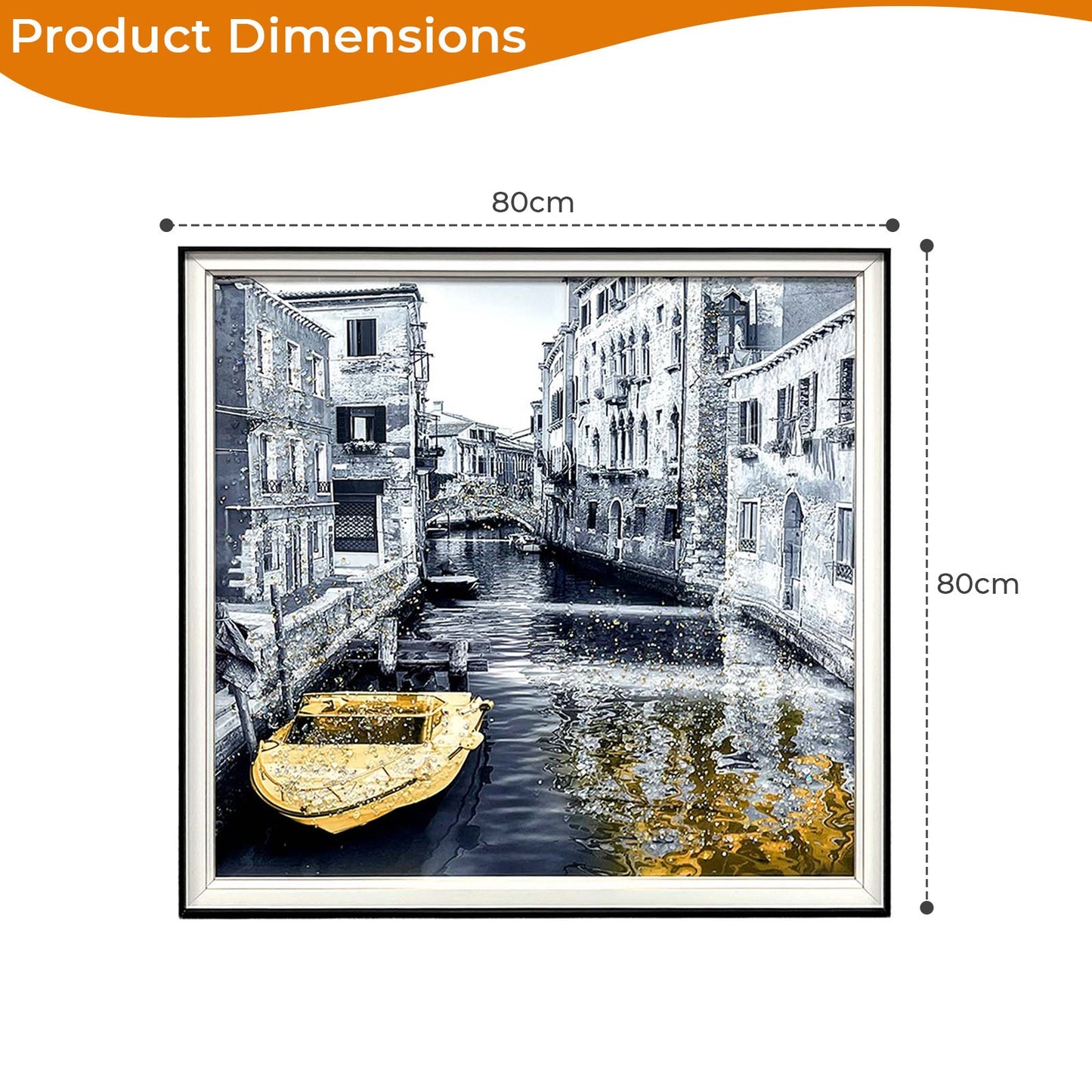 Golden Hour on the Canal Painting Canvas