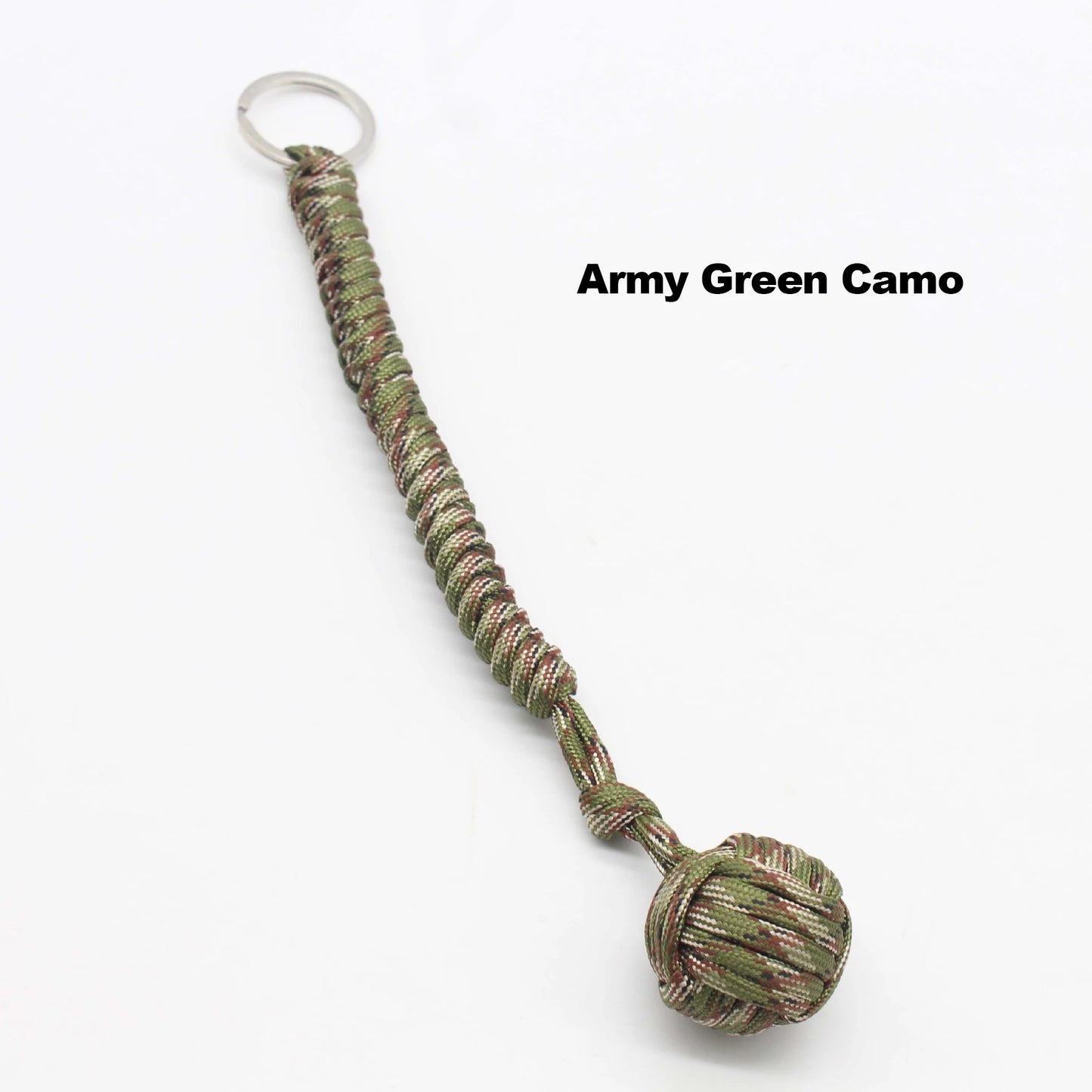Outdoor Security Protection Black Monkey Fist Steel Ball for Girl Bearing Self Defense Lanyard Survival Key Chain Broken Windows