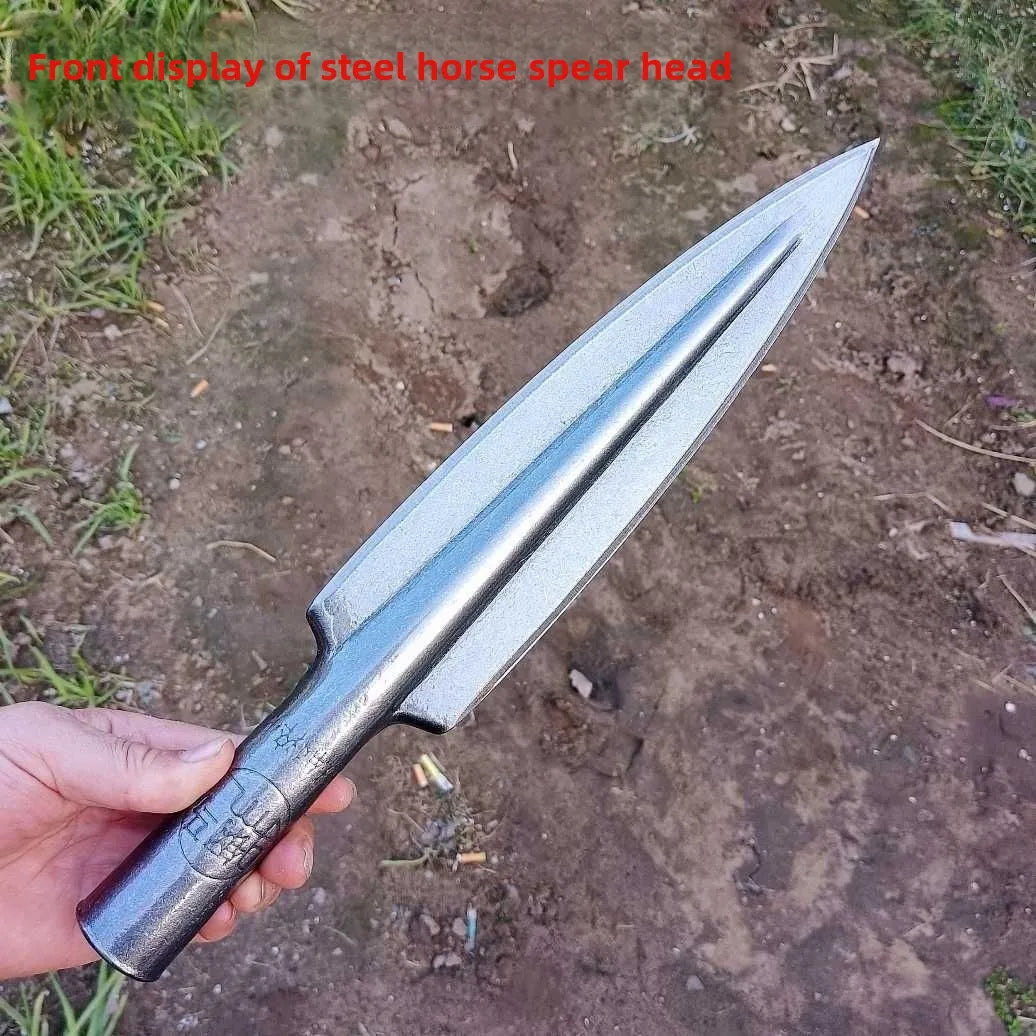 New Stainless Steel Spearhead Boar Spear Gardening Tip Shovel Outdoor Multi-Tool Spear survival gear camping tools edc camping