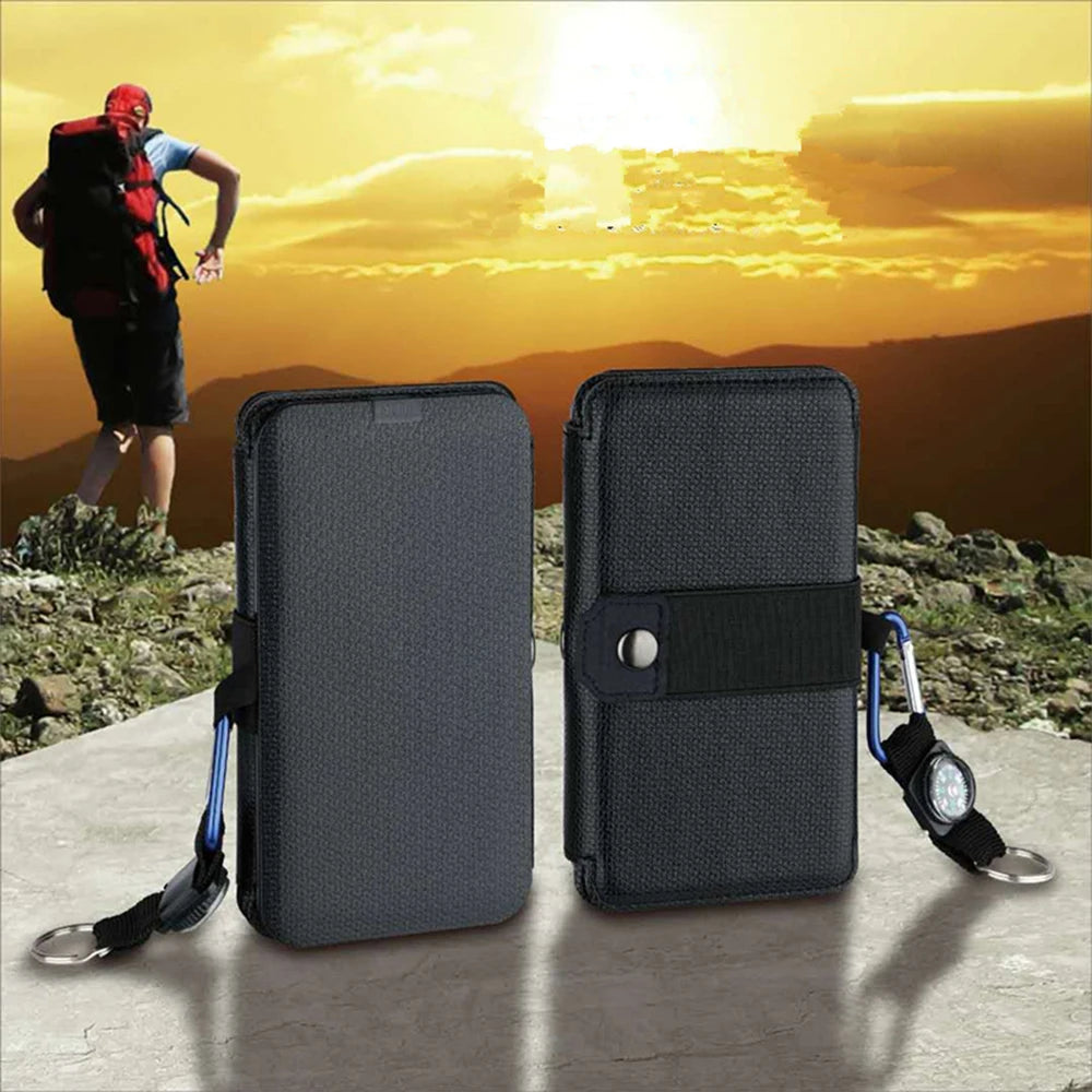 Portable Folding Outdoor Solar Panel Charger 5V 2.1A USB Output Devices Camp Hiking Backpack Travel Power Supply For Smartphones