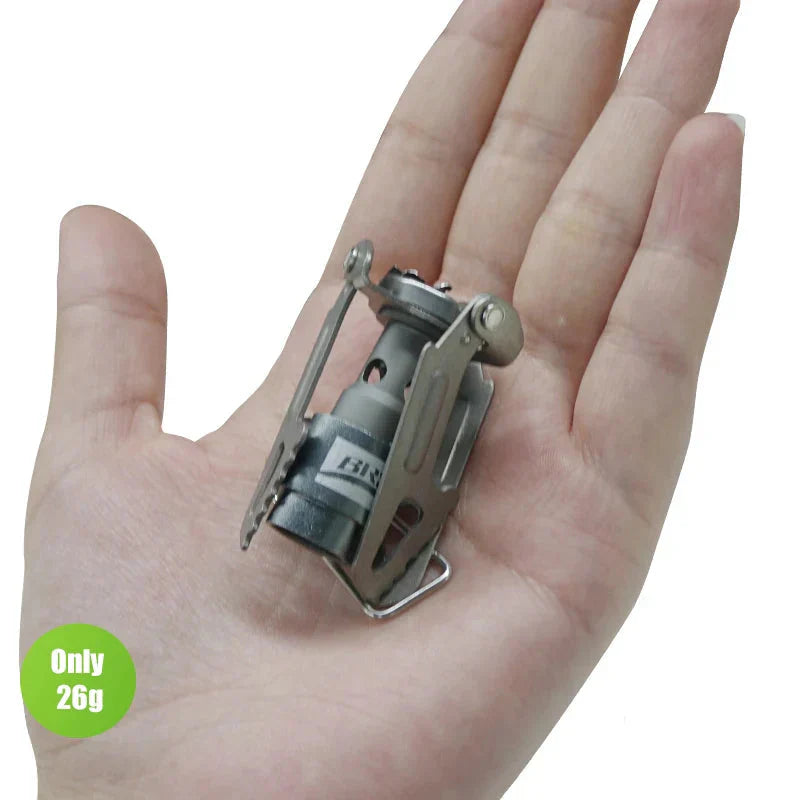 Titanium Outdoor Gas Stove 2700W Mini Camping Burner Silver-1