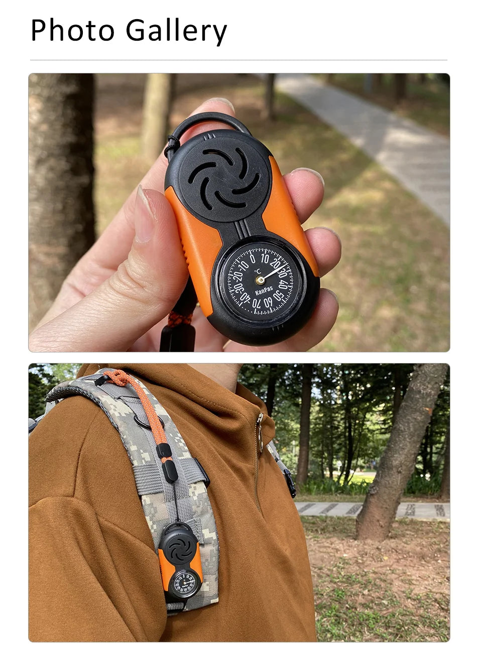 KANPAS Thermometer Compass Kit /Quality Thermohygrometer Kit / for Outdoor, Camping,Hiking,Trekking,hunting,LiveSaving,Survival
