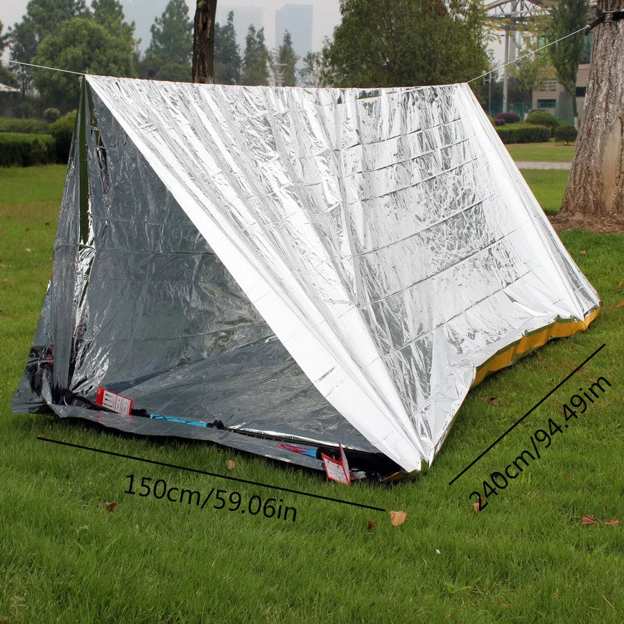 1PCS Emergency Shelter Waterproof Thermal Blanket-2